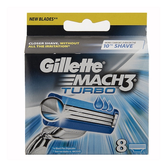 تیغ یدک ‏8 عددی ژیلت مدل Mach 3 Turbo
