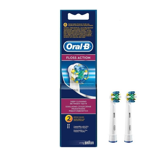 یدک مسواک برقی اورال بی مدل FLOSS ACTION بسته ۲ تایی
