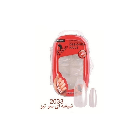 ناخن مصنوعی دالاس مدل نوک تیز شیشه ای 100 عددی