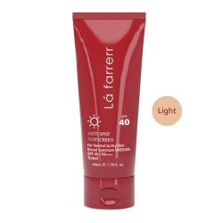 کرم ضد آفتاب ضد لک لافارر مخصوص پوست خشک و معمولی رنگی SPF40