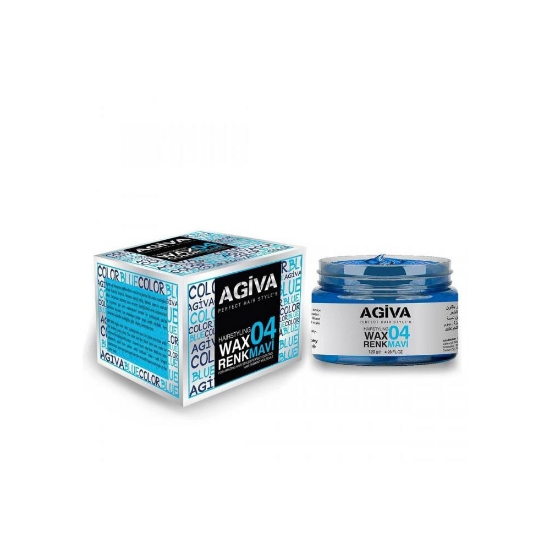واکس مو رنگی آگیوا شماره 04 رنگ آبی 120 گرم
