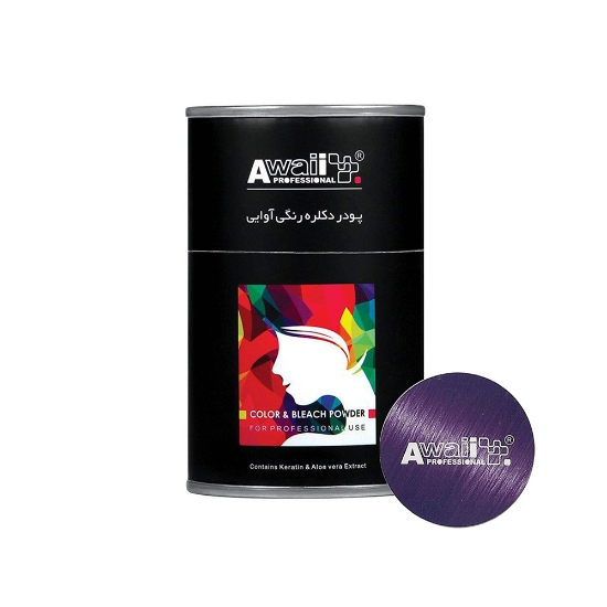 پودر دکلره رنگی آوایی مدل JE وزن 50 گرم رنگ بنفش