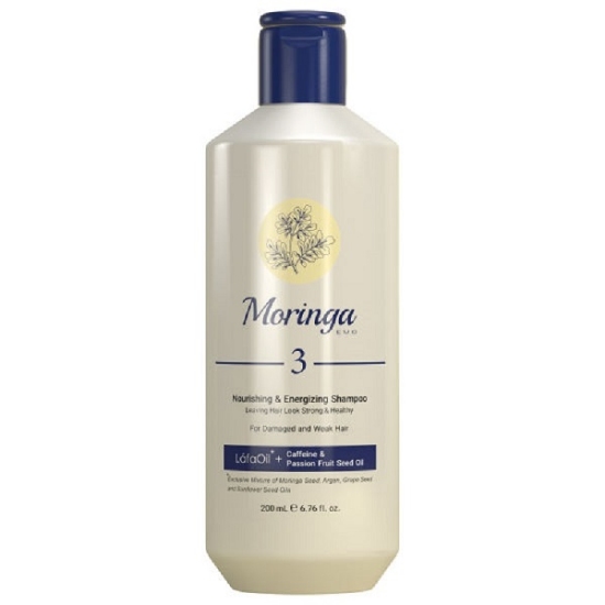 شامپو مغذی مورینگا 3 مناسب موی آسیب دیده حجم 200mL