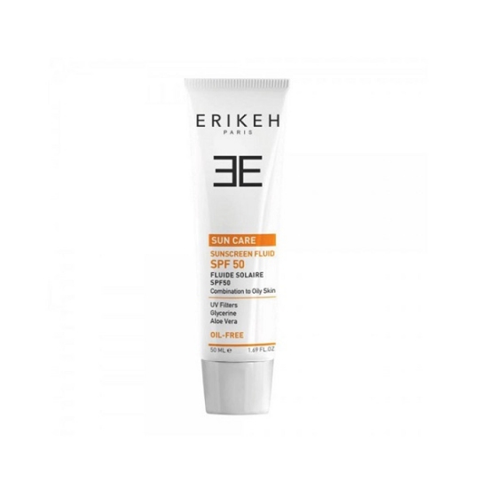 فلوئید ضد آفتاب و ضد جوش  بی رنگ SPF 50 اریکه 