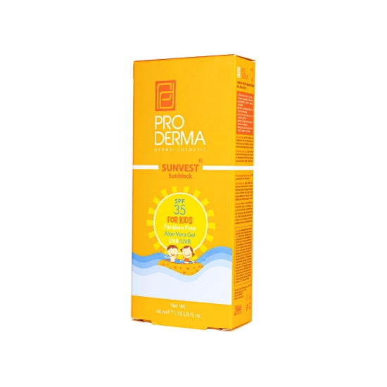 کرم ضد آفتاب کودکان پرودرما مدل SPF35 حجم 40 میلی لیتر