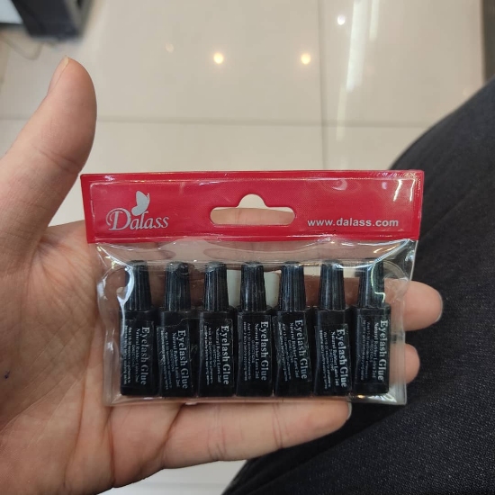 چسب مژه قلم دار 2 گرمی مشکی دالاس بسته 7 عددی