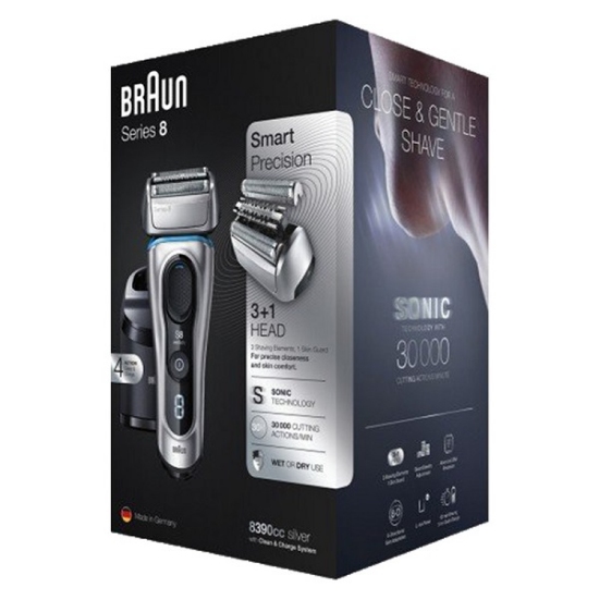 ریش تراش براون سری 8 مدل silver 8390cc