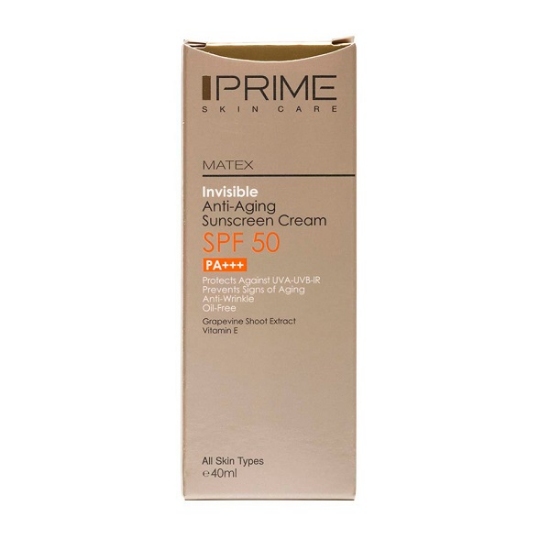 کرم ضد آفتاب بی رنگ جوان کننده پریم SPF50