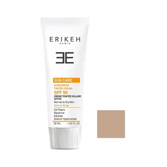 ضد آفتاب رنگی SPF50 پوست خشک و نرمال اریکه