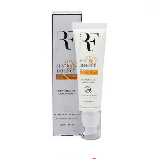 کرم ضد آفتاب فیوژن واتر پوست SPF50 رویال فم مناسب پوست خشک حجم 50 میلی لیتر