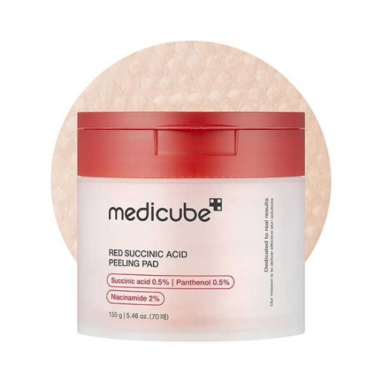 پد تونر ضد جوش و لایه بردار سوکسینیک اسید مدی کیوب Medicube Red Succinic Acid Peeling Pad