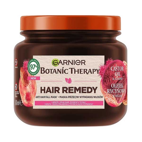 ماسک مو Garnier گارنیر مدل بوتانیک تراپی حاوی روغن کرچک و بادام حجم 340 میلی لیتر