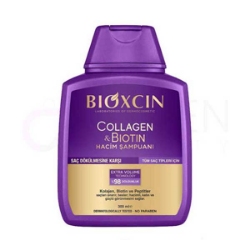 شامپو ضد ریزش مو بیوکسین مدل Bioxcin Collagen کلاژن بنفش حجم 300 میلی لیتر