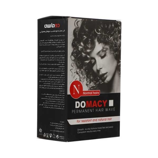 محلول فرکننده مو دوماسی مدل مناسب موهای طبیعی حجم 100 میلی لیتر بسته دو عددی