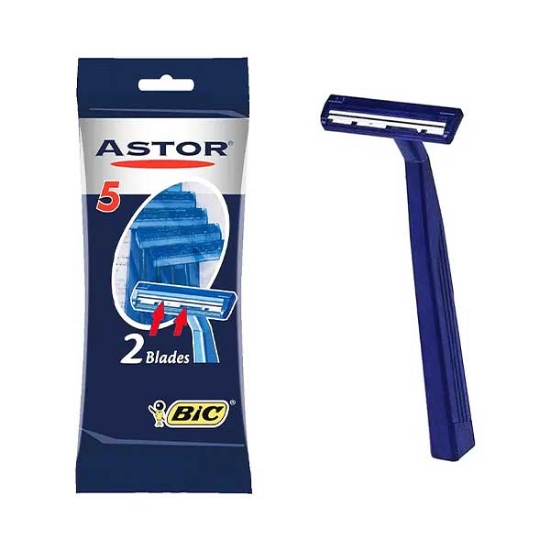 تیغ 2 لبه بیک مدل  آستور ASTOR بسته 5 عددی