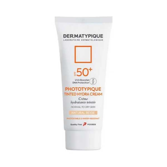 ضد آفتاب رنگی درماتیپیک  SPF50 مناسب پوست خشک طبیعی حجم 50 میلی لیتر